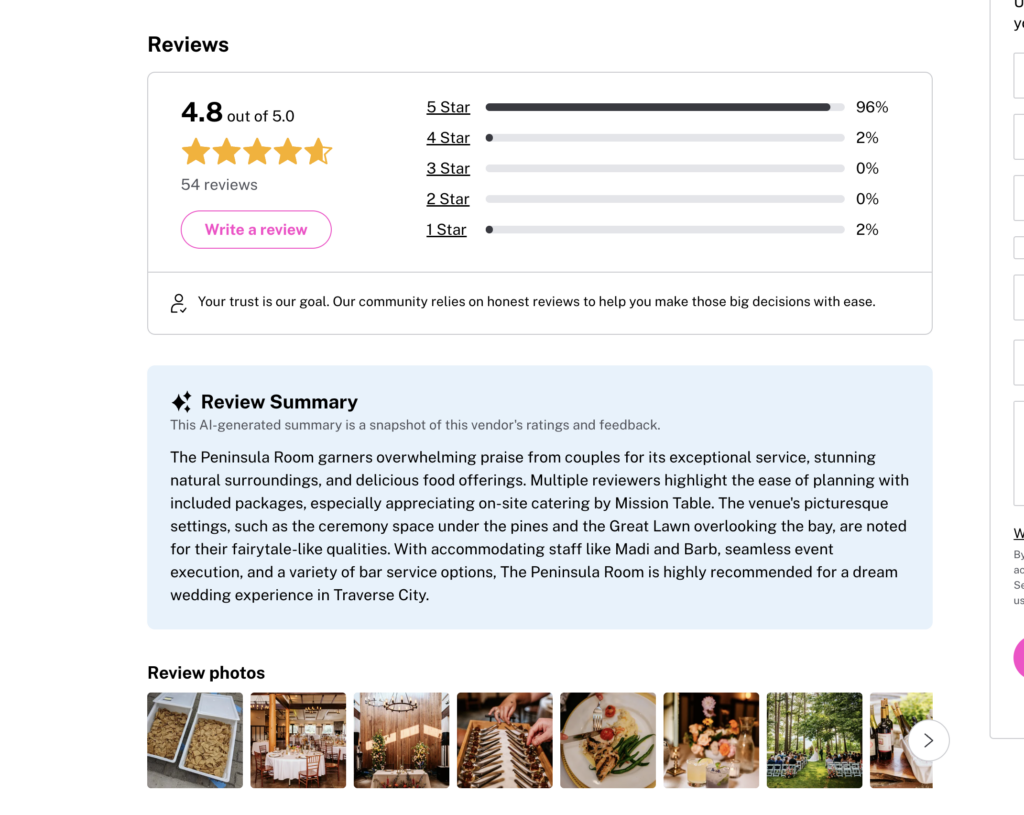 best ceremony sites for a michigan wedding