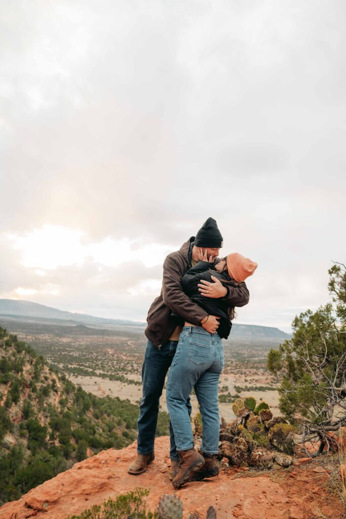 Sedona mountaintop elopement-style photography session 