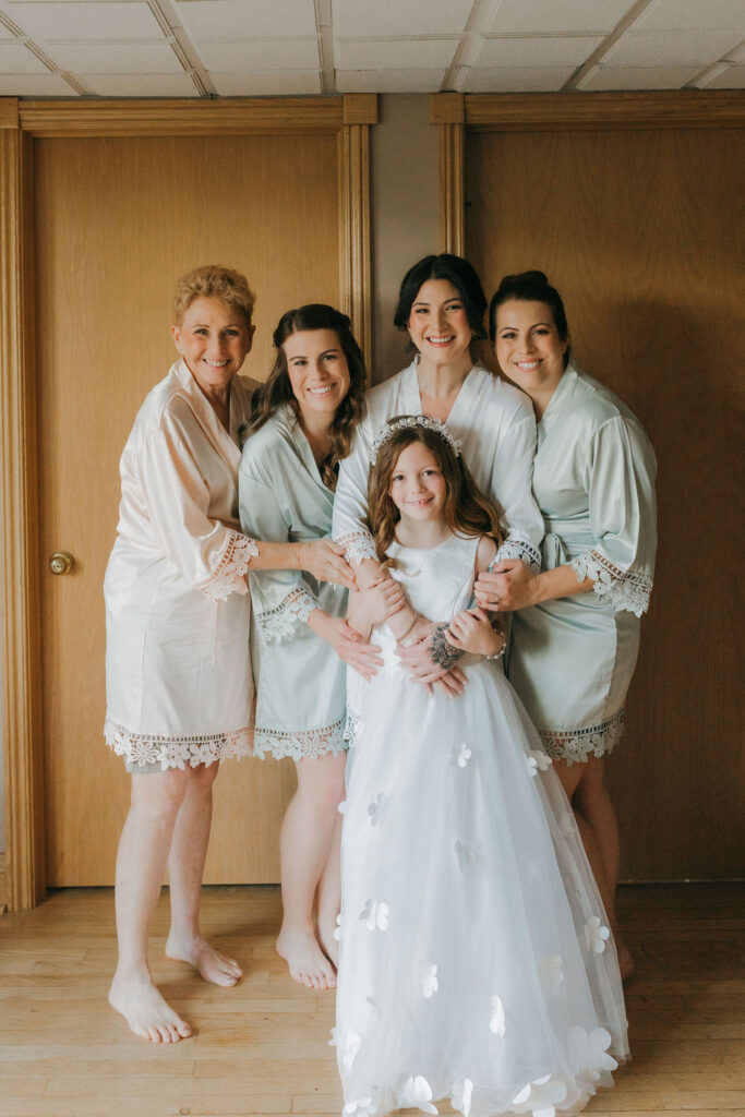the bridal party a brooklyn micro wedding at a family home in the hills