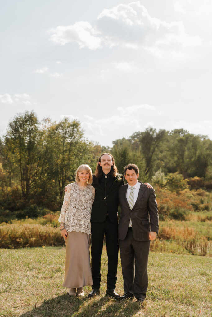 family photos of the groom after the ceremony in brooklyn michigan