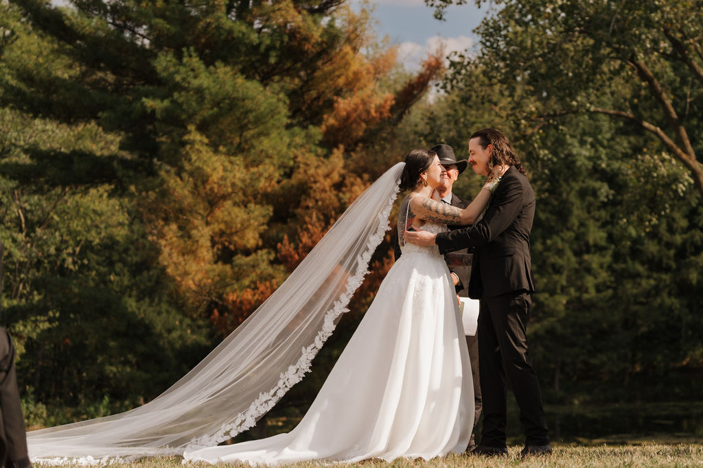 micro wedding in brooklyn michigan between mary and tanner, local couple